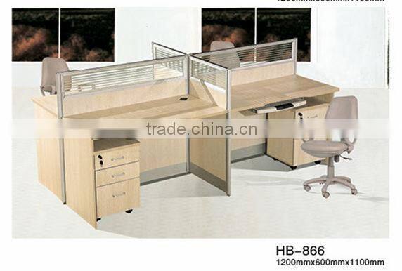 Office furniture working desk for 4 person workstation