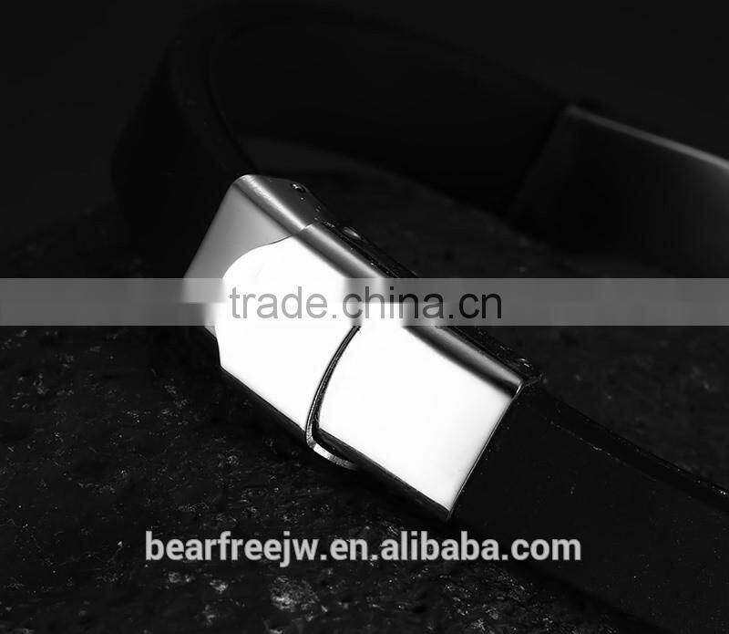 Fashion Jewelry Stainless Steel Silicone Masonic Bracelet Designs for Men