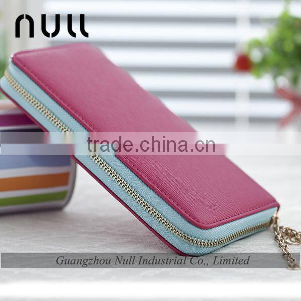 High quality genuine leather woman cell phone wallet