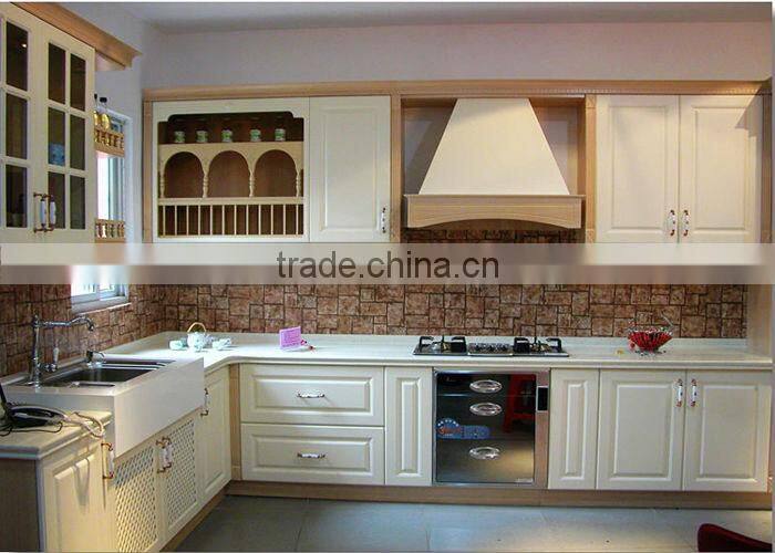 American style classical PVC shaker door kitchen cabinet