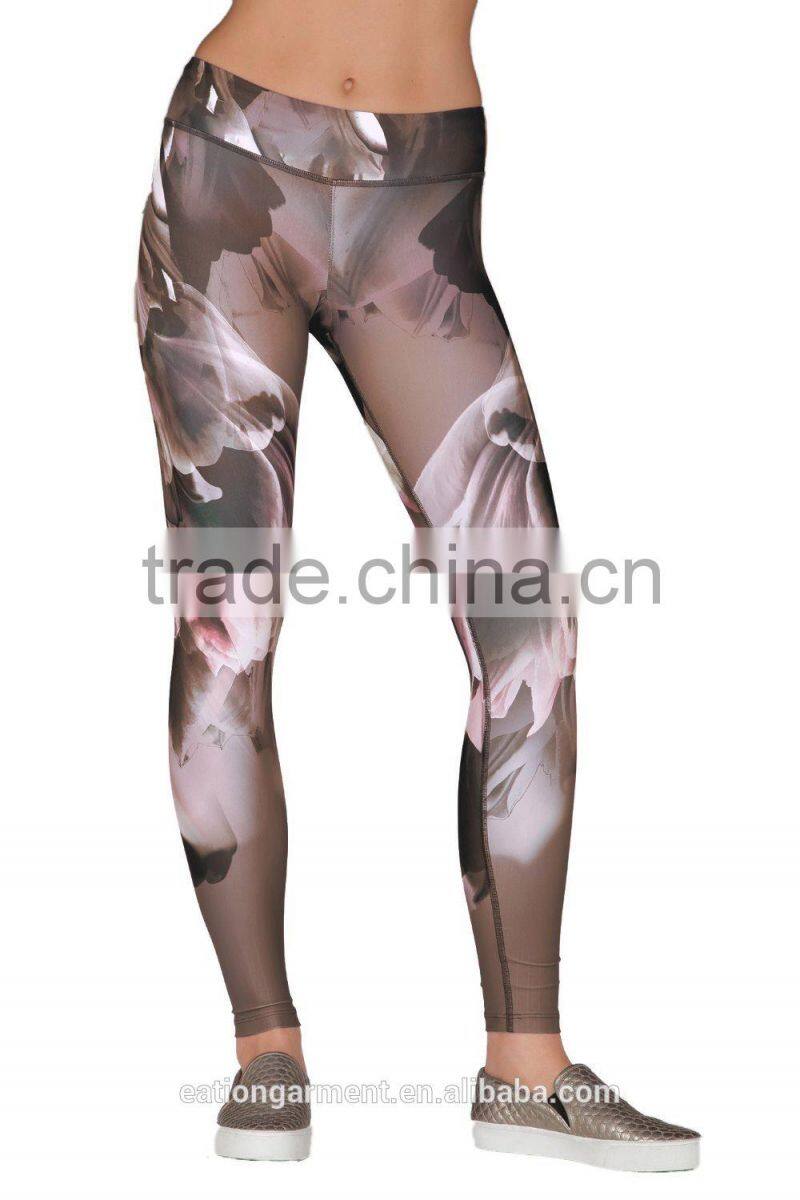 Wholesale beautiful patterns womens yoga pants fitness