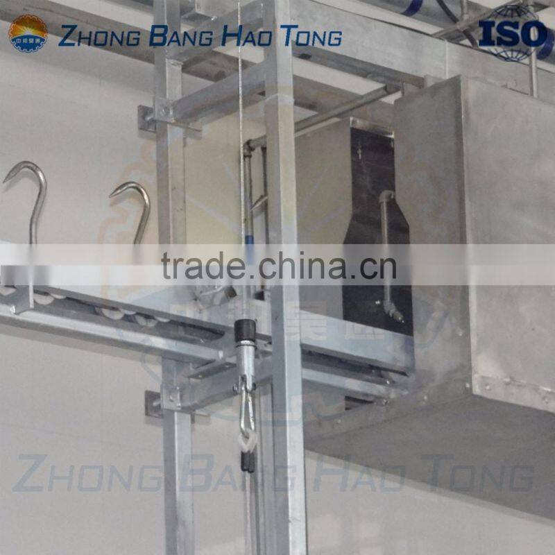 cattle offal hooks disinfection systems mounted on the quarantine conveyor for cattle slaughterhouse