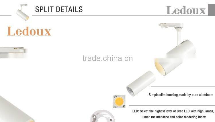 SAA dimmable led track light gold white and balck inner ring optional