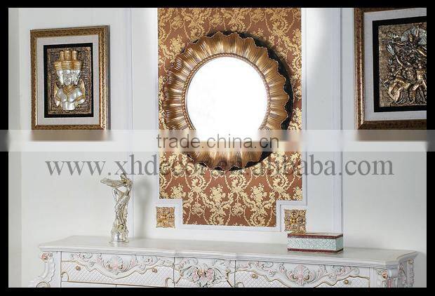 Empire style decorative mirror with urn and leaf motif luxury wall mirror
