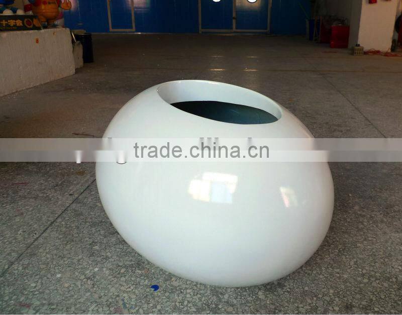high glossy fiberglass planter for garden ,shopping center