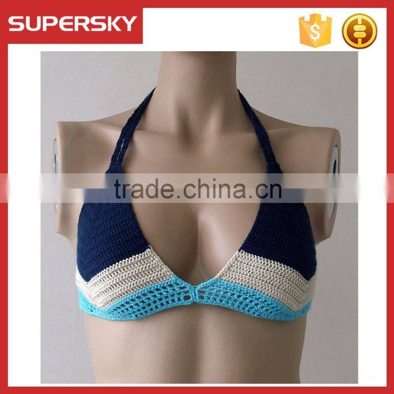 K-60 new design sexy girl bikini swimwear open back sexy bikini top women knti beach bustier