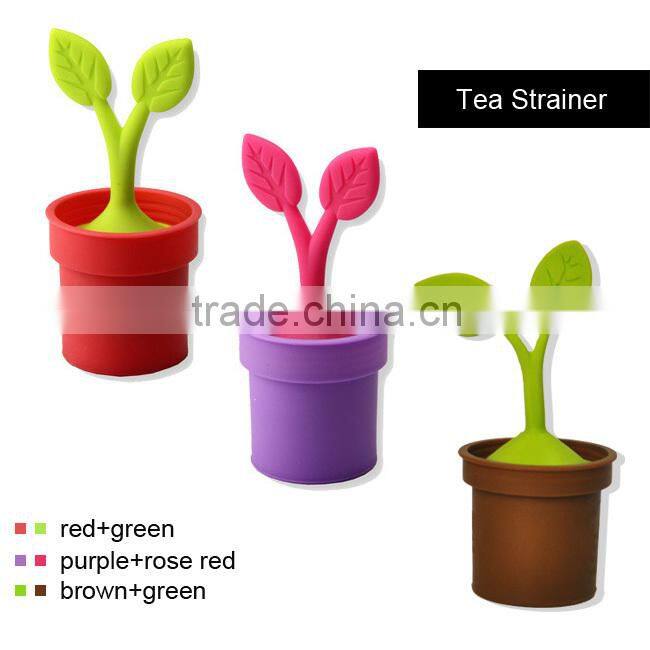 Silicone flower pot tea infuser wedding favor