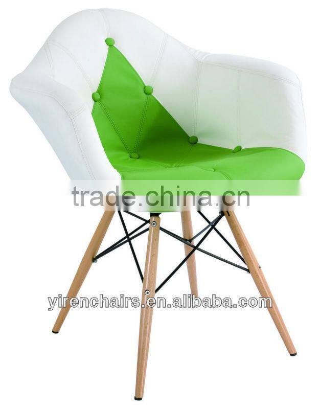 fashion leather wing rest chair