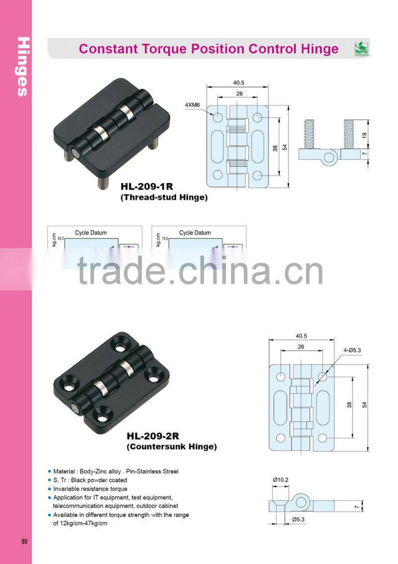 HL-209-1R-S industrial cabinet adjustable hinge angle adjustable hinge