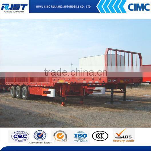3 axles cargo trailer with side panels for bulk cargo transportation