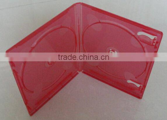 11mm bluray dvd case Red double with Print Blu-ray logo