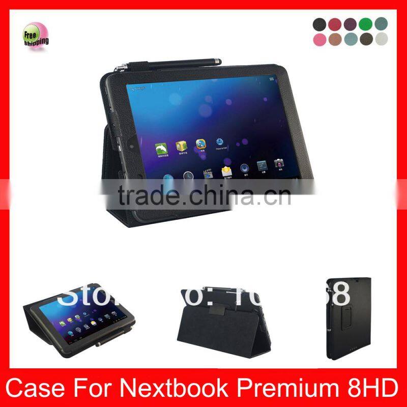 High Quality PU, Stand leather case for For Nextbook Premium 8HD ,For Nextbook Premium 8HD leather case,Black