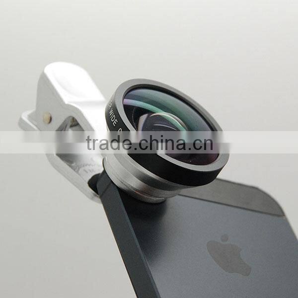 Universal Clip Lens 0.4X super wide angle lens For Mobile Phone / Notebook PC / Ipad Champagne Gold