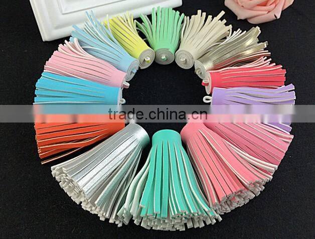 Mix colors Suede Tassels Pendants With Macrame Fit Jewelry Accessory