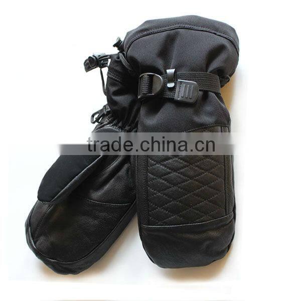 fingerless ski gloves in snow