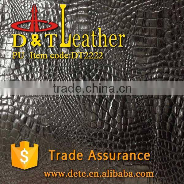 nature leather feeling snake pu synthetic leather high quality