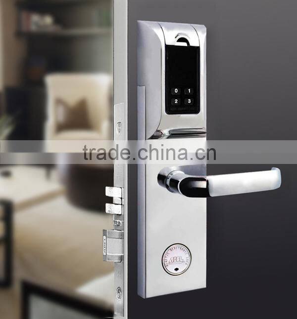 Fingerprint and card door access control lock with battery adel biometric door lock good quality eu stype