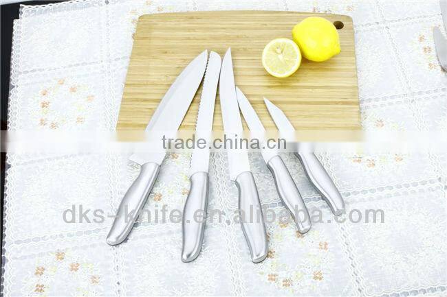 Set of 14 PCS New design cooking knife set with Hollow handle Stainless Steel with Wooden block KH1307