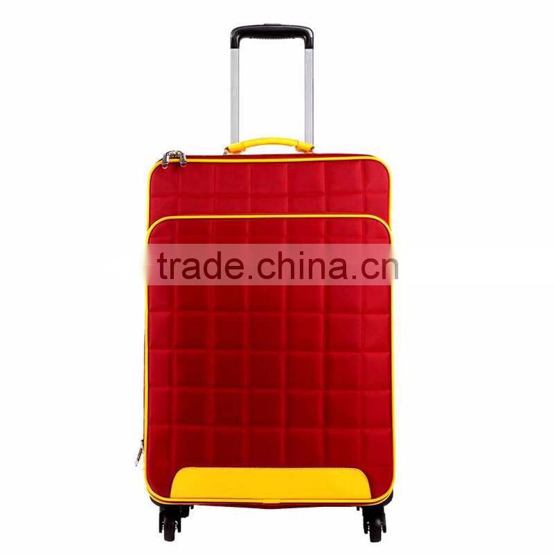 Soft Luggage Canvas Trolley Luggage Bag With Spinner Wheels