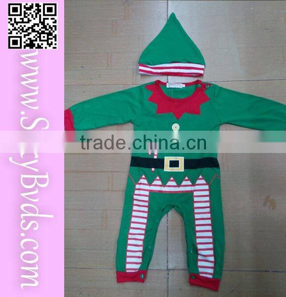 Children wholesale green long sleeve baby girls christmas dresses