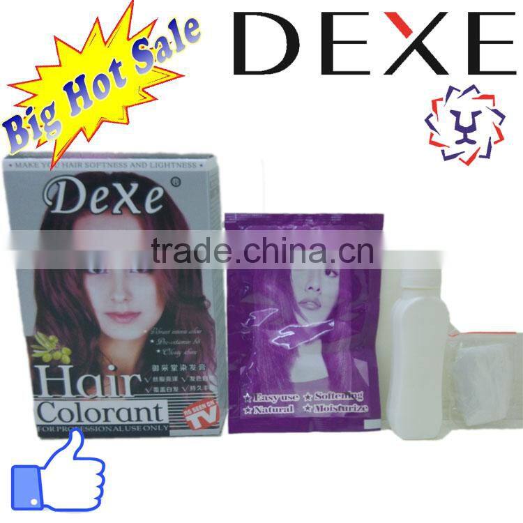 Dexe hot selling herbal extracts yellow hair color cream