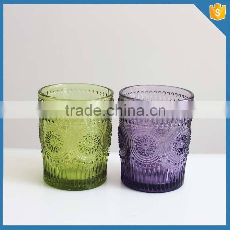 Factory super low price Coloured drinking glass Cup for water/wine/ice cream/yogurt