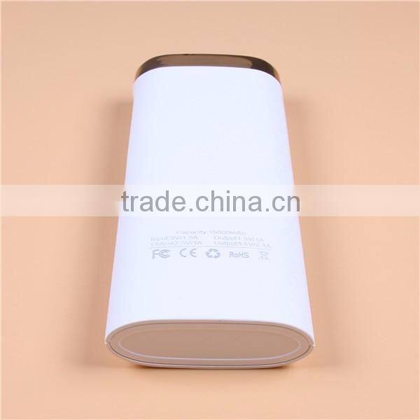 Wholesale 15000mAh Mobile Power Bank with 3 USB