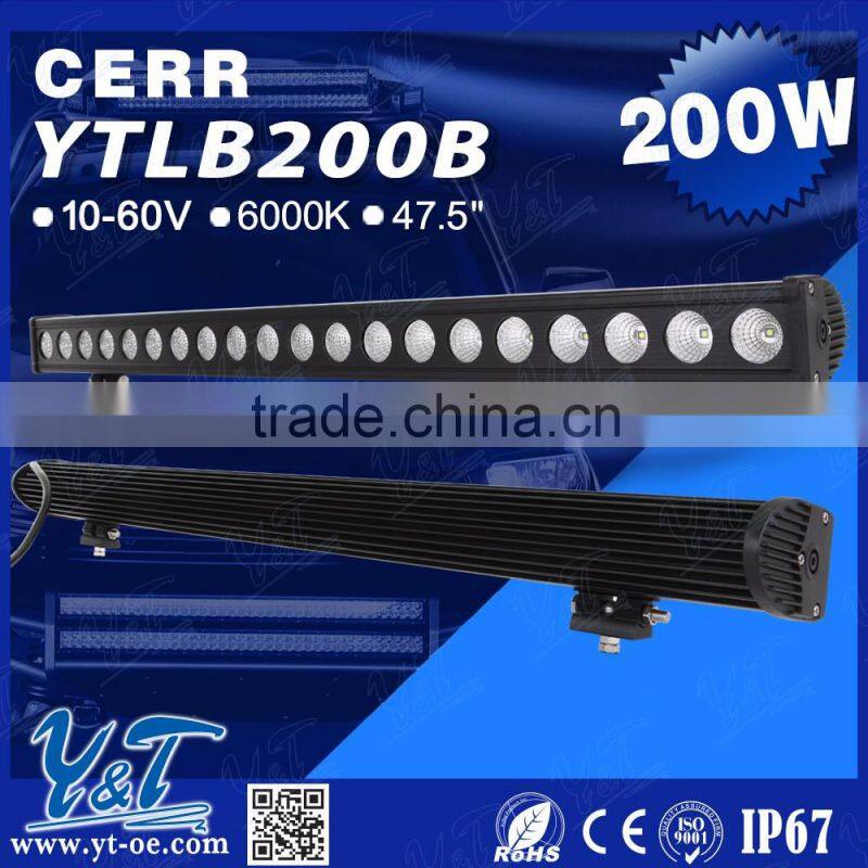 200watt singl row led light bar 17000lm ip67 12v waterproof led light bar led light offroad orange color