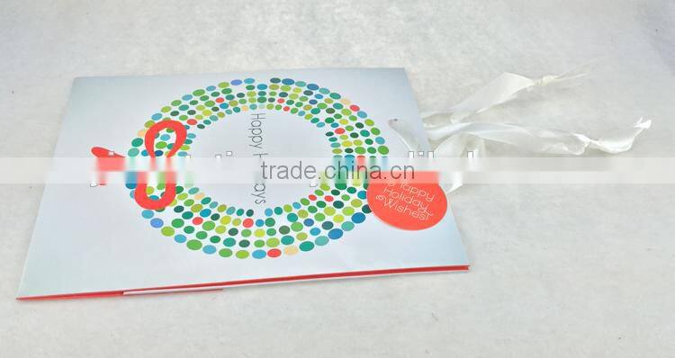 Christmas Medium Bag Gift Bag White satin Ribbon and tag