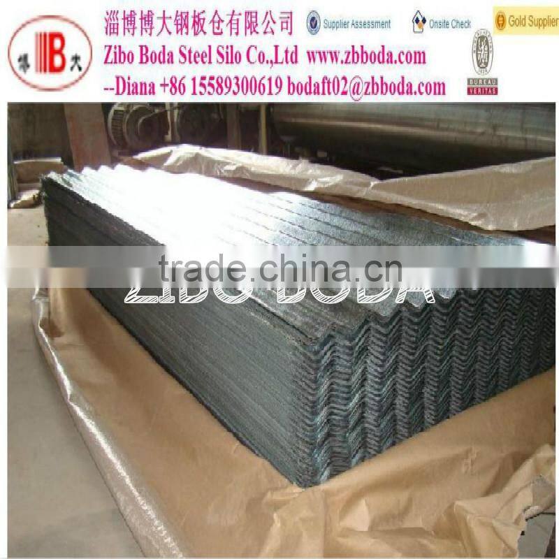 Galvanized corrugated steel sheet for roofing sheet of steel structure