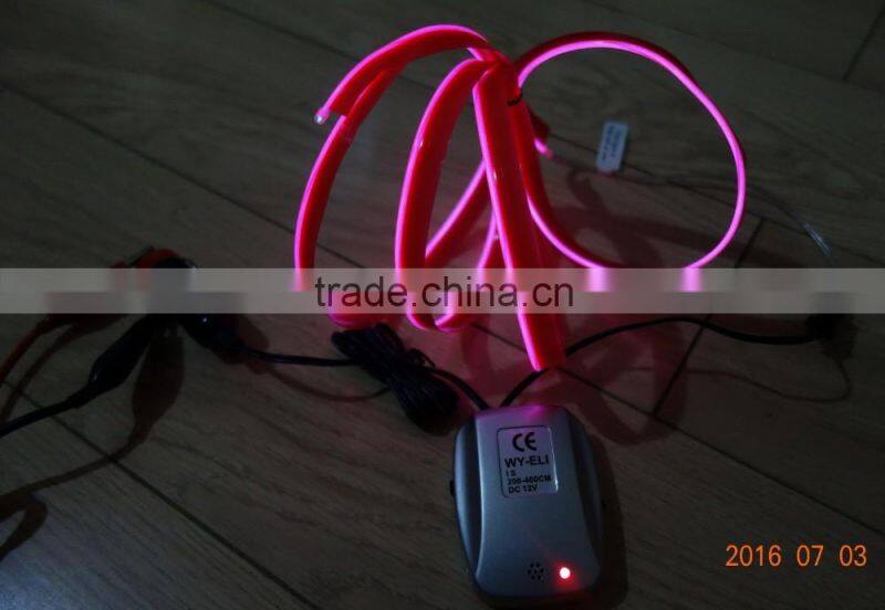 DC12V Sound-control Car seat lighting decoration"Polar light 2"2.2mm Green Single welt EL WIRE