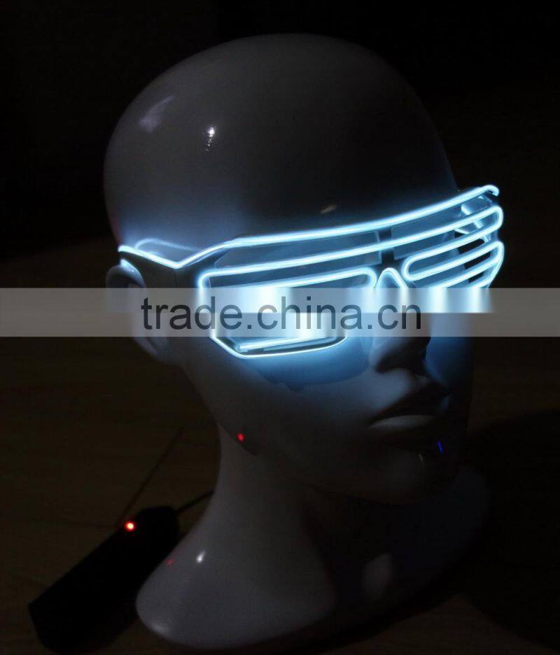 Yellow EL Shutter glasses / EL light Shutter glasses / EL Flashing Shutter glasses