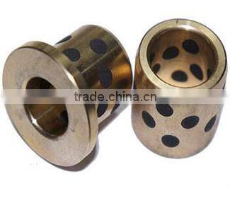 Customized solid lubricant brass graphite bushing