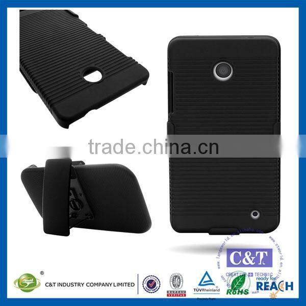 C&T Hard plastic kickstand armor case for nokia lumia 630 635
