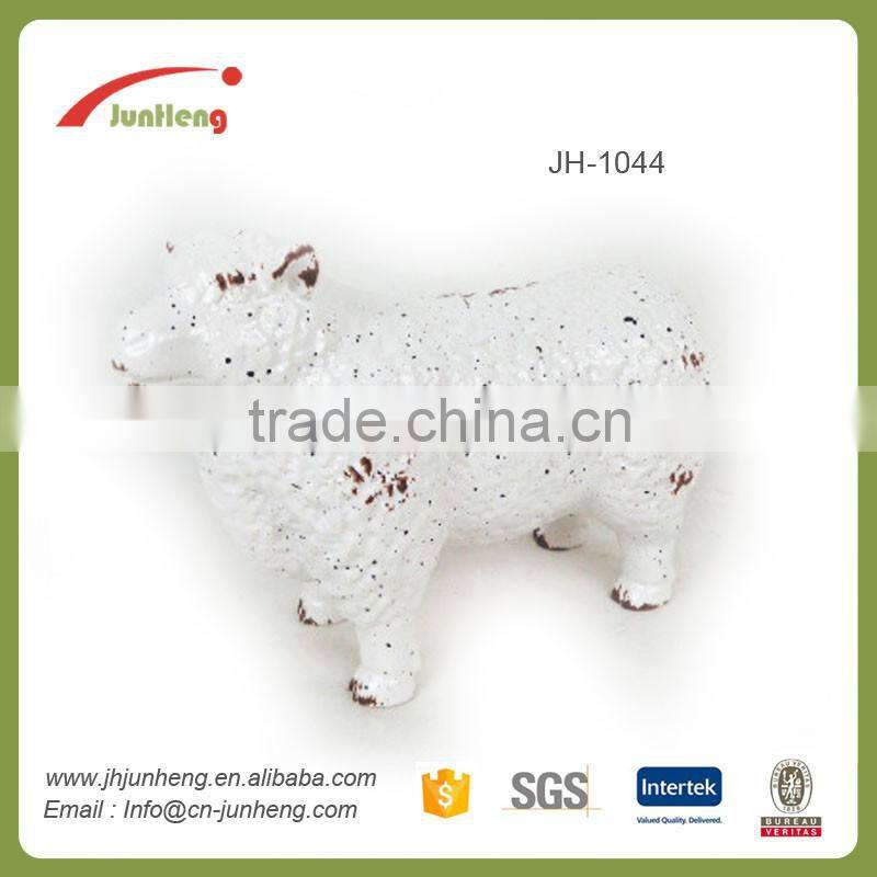 Garden ornaments white ceramic sheep ornament craft, lawn ornament crafts