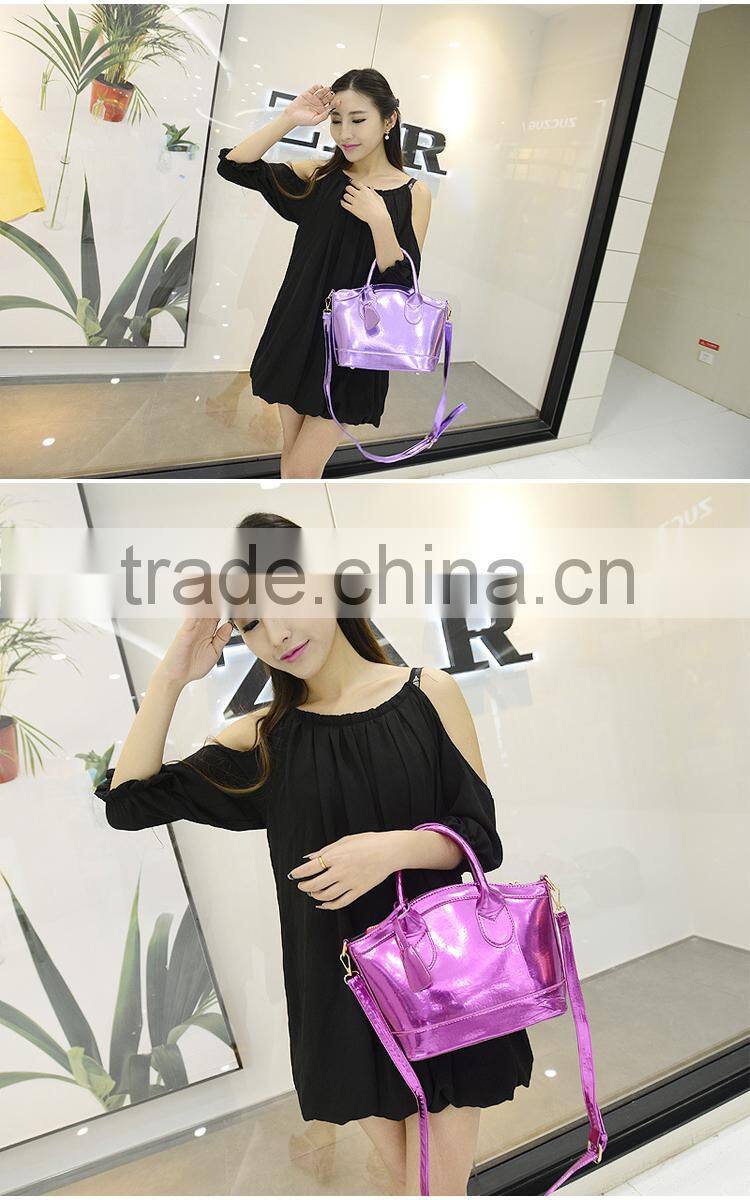 purple and silver shell bag Fashion sweet solid woman bag elegant totes shoulder bags for women lady dating messenger bags