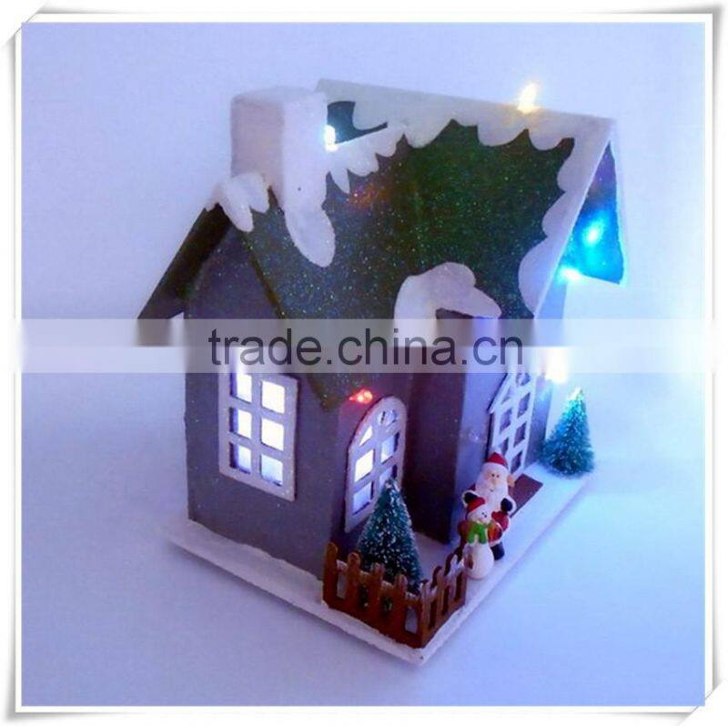 china supplier handmade wholesale christmas lighting, christmas paper house lighting