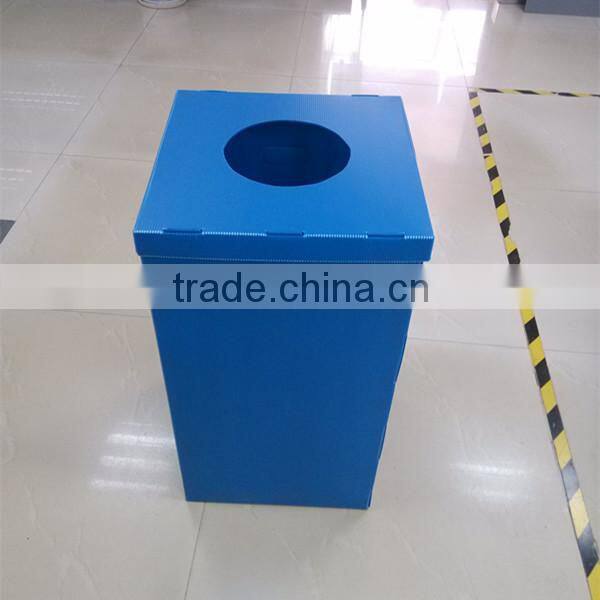 collapsible corrugated plastic waste bins outdoor use