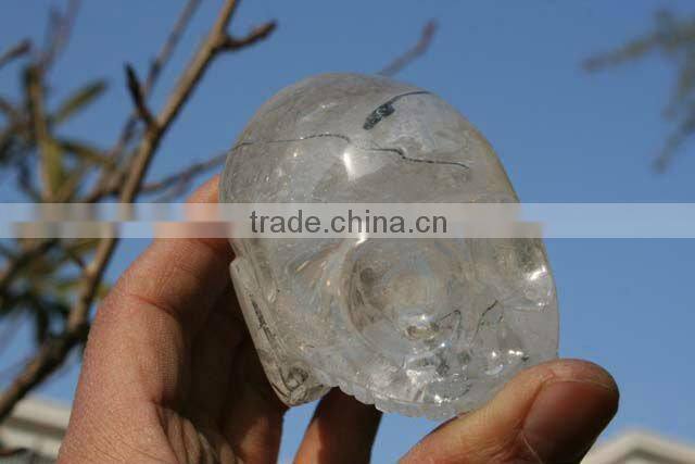 Clear Quartz Rock Crystal Skull white / Natural Quartz crystal Carving Skull / Hand Carved Crystal Skull Wholesale