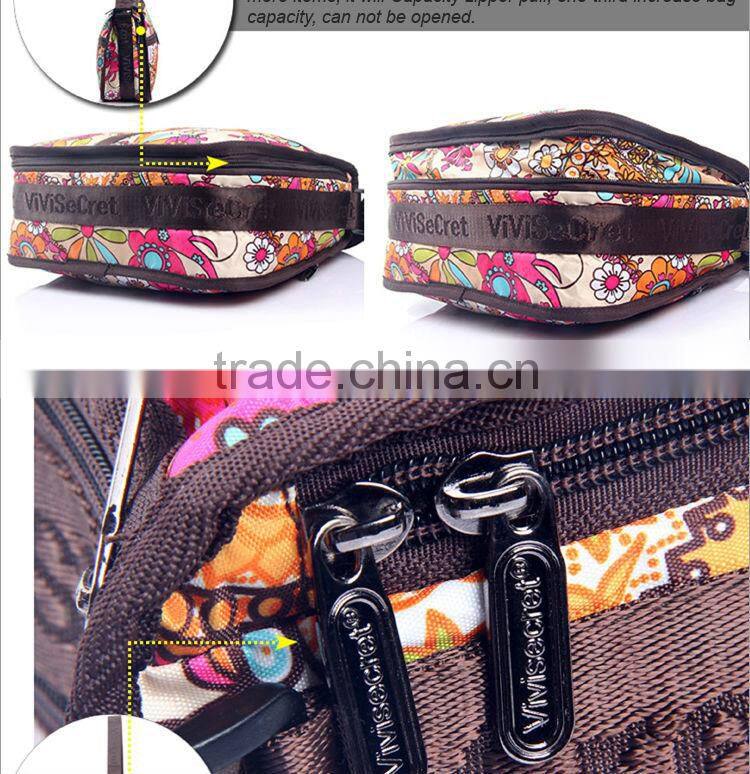 Fashion nylon bags oversized tote bag colorful flower handbags