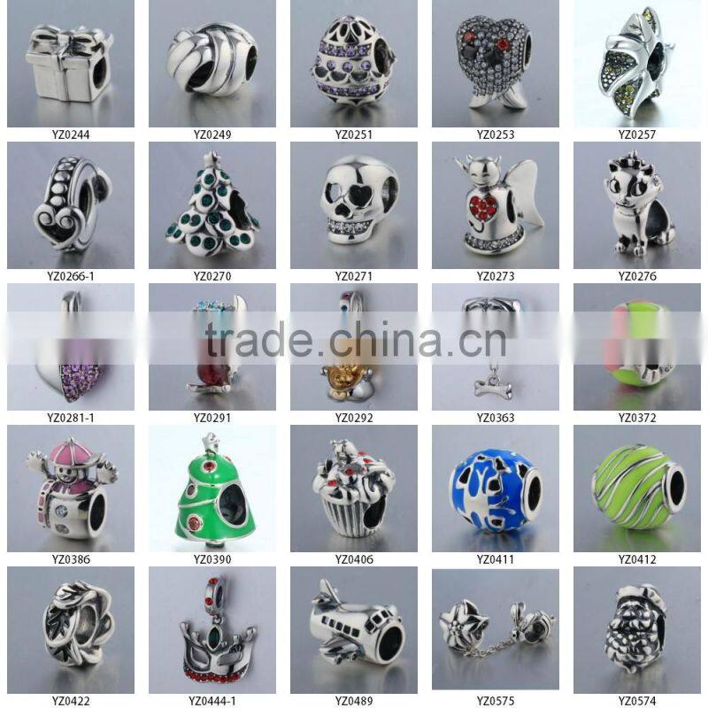 925 Sterling Silver Color Guard Enamel Charms