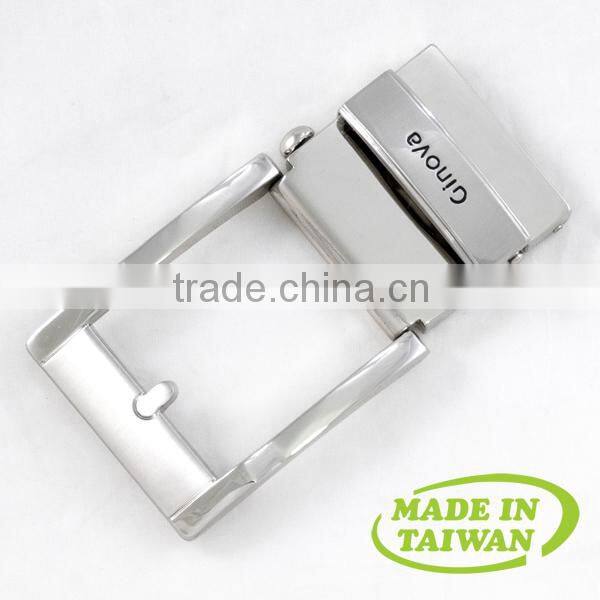 Stainless steel silver adjustable white gold quick release belt buckle