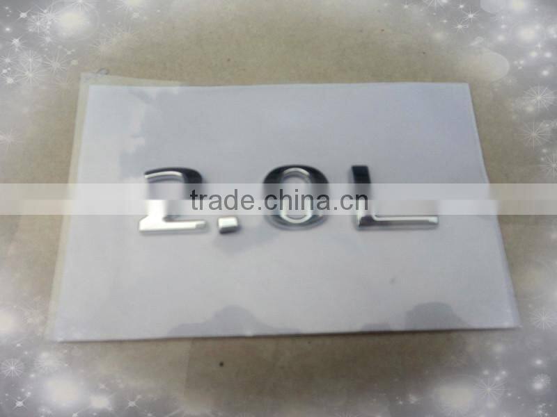 Chrome Plastic 2.0L logo badges