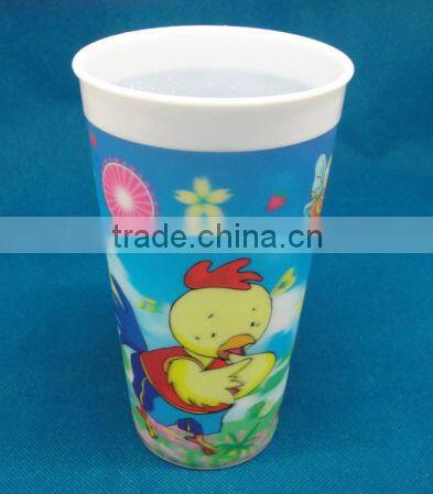 drinking reusable plastic acrylic straw cup with lid