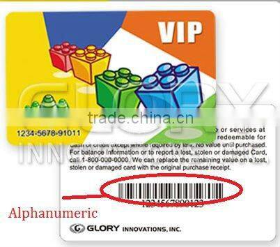 Alphanumeric Printing With 3D Effect Plastic Code Card