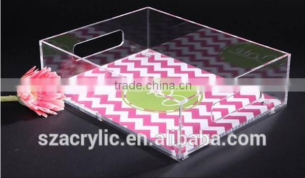 clear rectangle acrylic tray,acrylic box