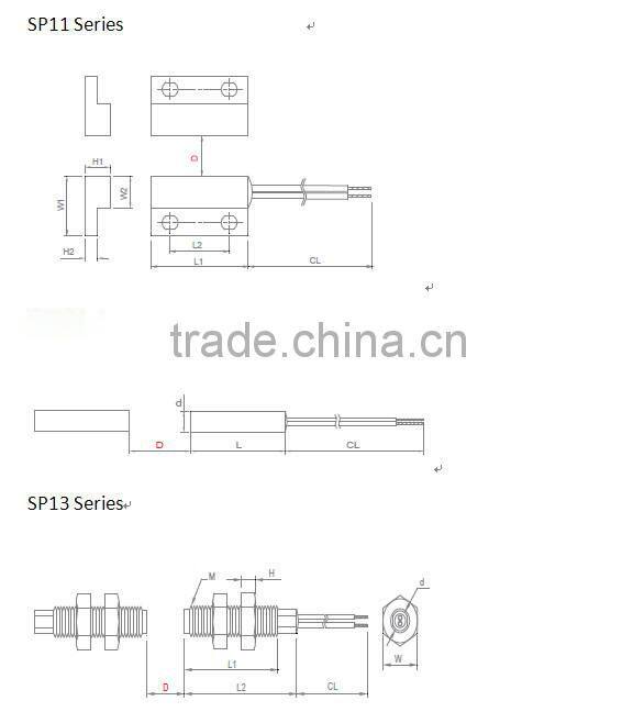 Black magnetic door/window sensor