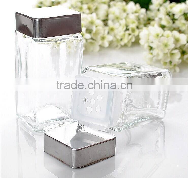 Kitchen glass jars for spice storage