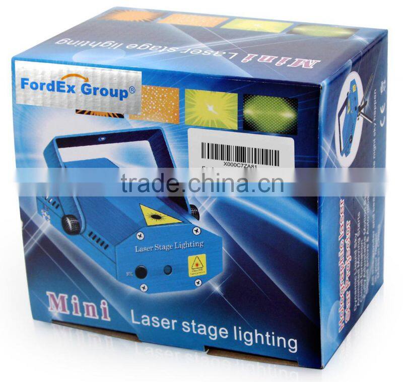 Sidiou Group Mini Red and Green Laser Stage Lighting Moving Party Stage Light Projector Stage Lighting Disco Show Laser (Silver)