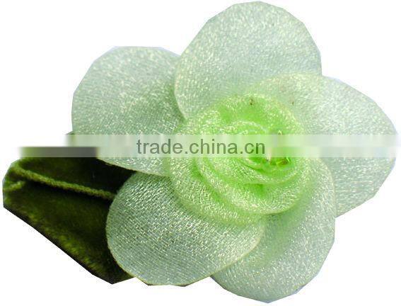 Good Qulaity Small Organza Flowers For Clothes/Little Flowers For Girls' Hair Clips
